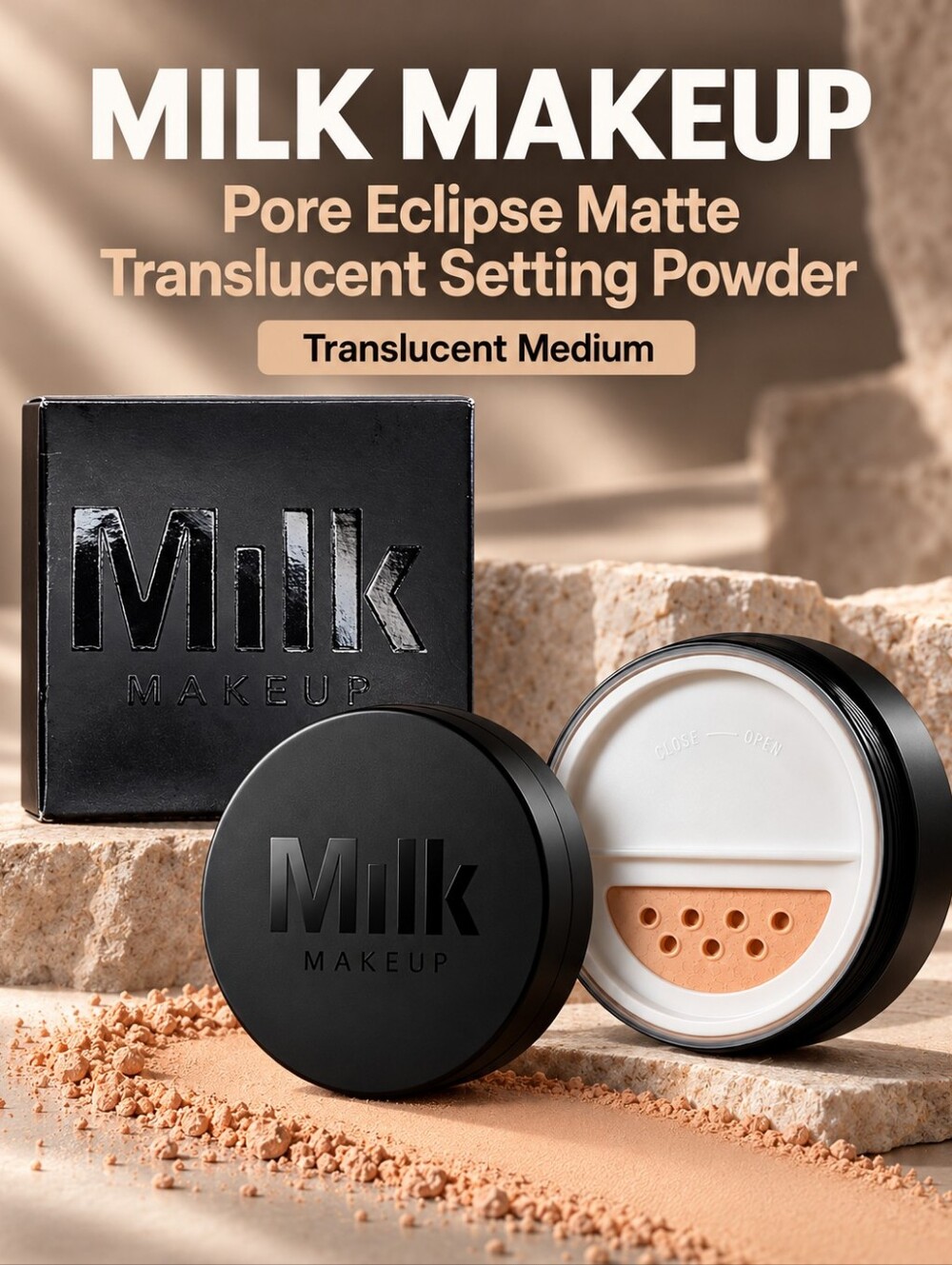 Milk Makeup Pore Eclipse Matte Translucent Setting Powder – Translucent Medium